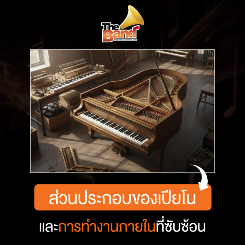 ส่วนประกอบของเปียโนและการทำงานภายในที่ซับซ้อน
